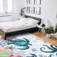 thumbnail image 6 of Area Rugs Indoor Non-Slip Rectangle Rug 2.7x5 Ft Summer Ocean Turtle Octopus Seahorse Seashell Starfish Coral Rug Rubber Backing Floor Mats Non Shedding Home Decor Carpet for Entryway Living Room, 6 of 8
