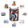 thumbnail image 4 of Easygdp Abstract Jazz Instrumental for Large Dirty Clothes Hamper, Lightweight Storage Basket, Household Laundry Bag with Handle-Small, 4 of 6