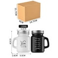 thumbnail image 3 of Glass Bottle Kitchen Set | Black & White Handle Design Blending Style With Functionality Silicone Collapsible Funnel Large Air Right Reusable Condiment Containers with Lids Home Edit Collapsible, 3 of 4