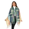 thumbnail image 3 of FORMRS Womens Scarf Winter Soft Long Big Warm Shawls Wrap Tassel Scarves, Floral Mountain, 3 of 9