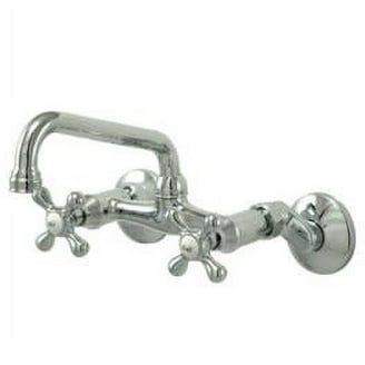 Elements Of Design New Orleans 8" Centerset Wall Mount Kitchen Faucet - Oil Rubbed Bronze With Brass Sprayer