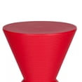 thumbnail image 2 of Benjara Hillary 17" Side Table- Indoor Outdoor- Hourglass Shape- Red Finish, 2 of 5