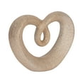 thumbnail image 2 of Glam Heart Decorative Sculpture - Textured Ceramic Ceramic Modern Accent for Home, Office, Bedroom, or Living Room Decor - 8" Gold, 2 of 12