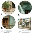 thumbnail image 3 of Designart "The Blue House Cuban Architecture I" Architecture Metal Art Living Room, 3 of 5