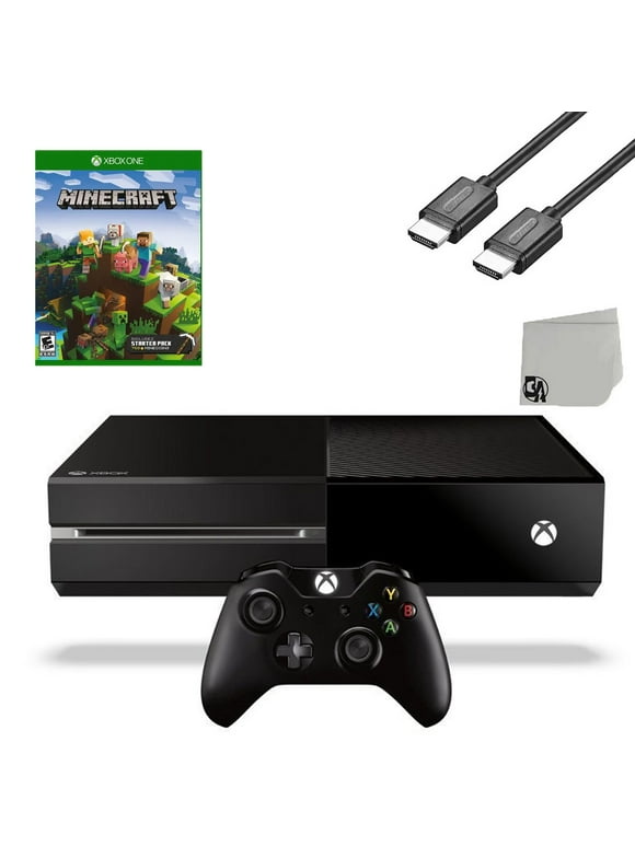 Microsoft Xbox One Original 500GB Gaming Console Black HDMI Cable With Minecraft Game BOLT AXTION Bundle Like New