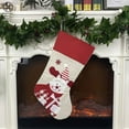 thumbnail image 3 of Luxtrada Christmas Stockings 18.5" Large Size Xmas Stockings Decorations,Santa Snowman Bear Penguin Xmas Character Fireplace Hanging Stockings Decorations for Family Holiday Season Decor, 3 of 8