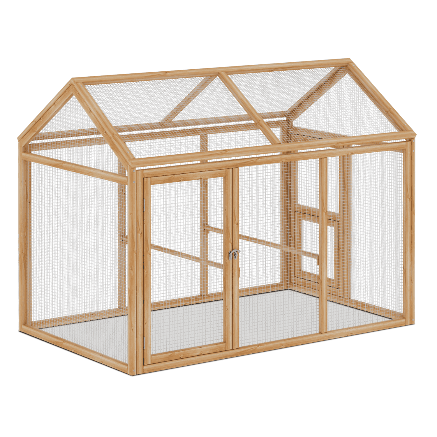 MoNiBloom 55" Chicken Coop Rabbit Hutch, Wooden Chicken Run Hen House