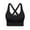 Black, variant on Women's Strong Hold Sports Bra Wireless Cross Back Yoga Lingerie, Unpadded Seamless Fitness Bustier, High Impact Running Underwear, Breathable Gathering Gym Vest, Supportive Athletic Bralette
