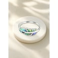 thumbnail image 6 of Floating Feather Abalone Shell Inlays Sterling Silver Ring-5, 6 of 9