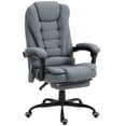 thumbnail image 1 of Chaise de Bureau Grise Inclinable avec Repose-Pieds et Massage par Vibration à 7 Points – Chaise de Bureau à Hauteur Réglable pour le Confort et la Détente à la Maison, 1 of 7