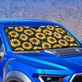 thumbnail image 2 of KUIFORTI Sunflower Car Windshield Sunshade, Car Shades for Front Windows Fun Sunshade, Reflective Polyester Blocks Heat and Sun, Foldable Sun Shield That Keeps Your Vehicle Cool, 2 of 5
