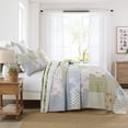 thumbnail image 6 of 3-Piece Cottage Style Patchwork Quilt Bedspread Set with Floral Prints, 6 of 15