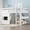 White + MDF + Pine + Full, variant on ChenyueFurn Twin Loft Bed with Sliding Chalkboard, Built-in Bookshelf & Full Safety Guardrails