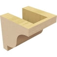 thumbnail image 5 of 4"W x 4"D x 4"H Wide Newport Rough Cedar Woodgrain TimberThane Corbel, Primed Tan, 5 of 6