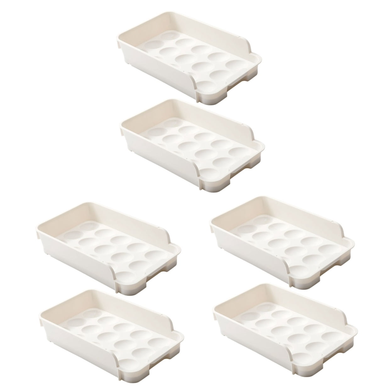 OUNONA 6 Pcs  Refrigerator Egg Organizers Multi-function Egg Trays Household Egg Storage Holders Egg Supply