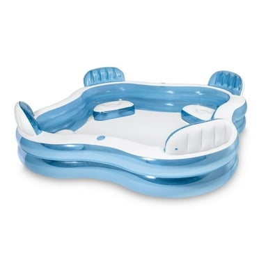 Intex Swim Center Family Lounge Inflatable Pool, 90" X 90" X 26" Ages 3 