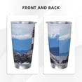 thumbnail image 3 of Bingfone Lighthouse On The Waters for 20 Oz Stainless Steel Travel Mug Double Wall Water Coffee Cup for Home,Office, Outdoor Works Great for Ice Drinks and Hot Beverage-Straw Two-piece Set, 3 of 8