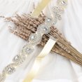 thumbnail image 3 of Allegra K Women's Wedding Dress Sash Ribbon Rhinestone Bridal Belt, 3 of 7