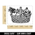thumbnail image 2 of Wicker Fruit Basket with Grapes Bananas Pineapple Apple Orange Pear Rectangle Rubber Stamp Stamping Scrapbooking Crafting - Large 2.5in, 2 of 7