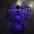 thumbnail image 4 of Tnobhg Halloween Glowing Plush Spider Decoration with Bendable Legs LED Light Up Spooky Haunted House Black Spider Ornament Party Supplies, 4 of 8