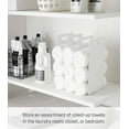 thumbnail image 2 of White Interlocking Towel Organizer Set of 2 for Small Space Living, 2 of 6