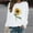 White, variant on Ayolanni Womens Top Long Sleeve Black Sunflower Crew Neck Pullover Blouses Shirts for Girls L
