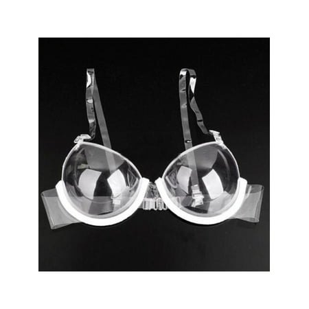 3/4 Cup Transparent Clear Push Up Bra Strap Invisible Bras Women Underwear
