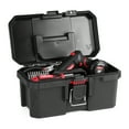 thumbnail image 3 of Hyper Tough 13-Inch Toolbox – Heavy-Duty Resin Storage with Padlock Compatibility & Foldable Handle, 3 of 10