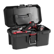 Hyper Tough 13-Inch Toolbox – Heavy-Duty Resin Storage with Padlock Compatibility & Foldable Handle