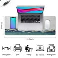 thumbnail image 5 of the Waves and the Distant Volcano&nbsp;desk Mouse Padwaterproofnon Slip&nbsp;for Office Home Work GamingmousepadsRubber Base Mousepad with Stitched Edges 31.5x11.8inches, 5 of 7
