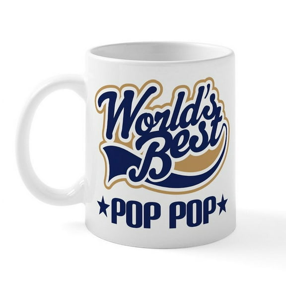 CafePress - World's Best Poppop Mug - 11 oz Ceramic Mug - Novelty Coffee Tea Cup
