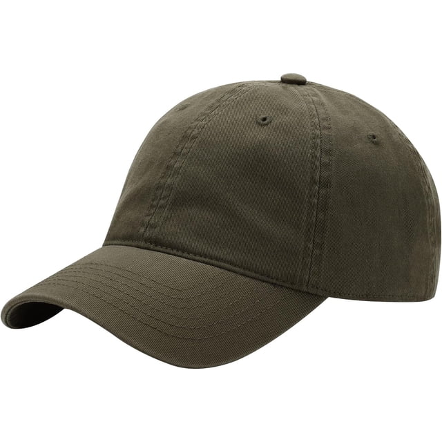 Plain Washed Baseball Cap - Retro Adjustable Cotton Hat, Vintage Structured Golf Dad Cap for Men Women