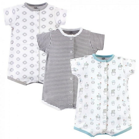

Touched by Nature Baby Boy Organic Cotton Rompers 3pk Cactus 12-18 Months