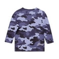 thumbnail image 5 of CLOISE 3/4 Sleeve Kids Shirts Girls Boys Youth Purple Crew Neck Tops Camouflage Casual Fashion Fall Winter Clothes 3-12T, 5 of 6