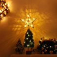 thumbnail image 4 of Christmas Star Tree Topper, Battery Powered Tree Star with Lights and Sequins, Christmas Tree Topper Lighted for Home Holiday Xmas Tree Christmas Decoration, Gold, 4 of 9