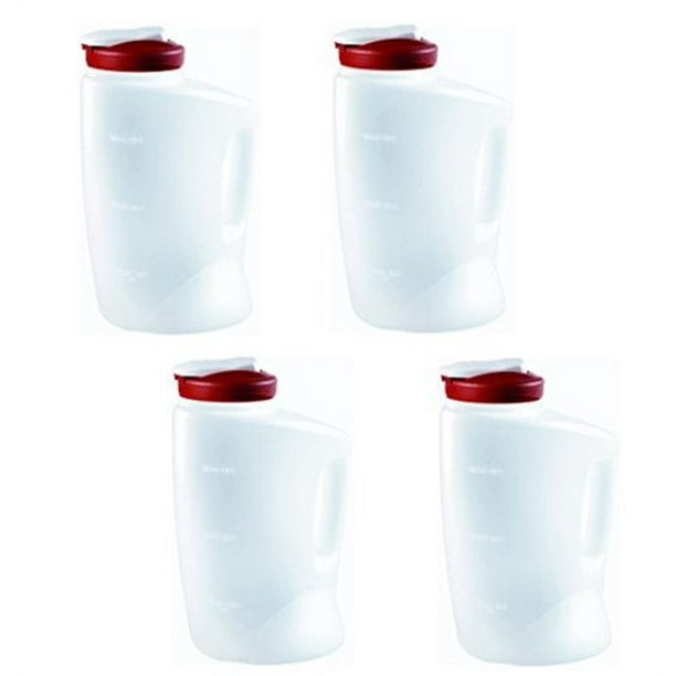Rubbermaid 7E60 1 Gallon Pitcher Red Easy Grip Handle (Pack Of 2