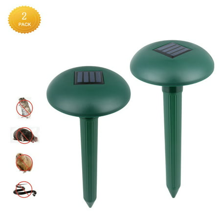 Supersellers 2 Pack Solar Ultrasonic Animal Repeller For Patio Yard Garden Outdoor Pest Repellent Scares away Moles, Voles, Gophers and Rats