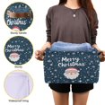 thumbnail image 3 of Yayeee 2 Pack Canvas Storage Basket with Handles for Shelves Fabric Bins Closet Organizer, Christmas Santa, 3 of 8