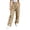 Khaki, variant on Women's Drawstring High Waist Wide Leg Sweatpants Y2K Loose Casual Joggrt Pants Soft Athletic Streetwear Pants with Pocket Fall Outfit White