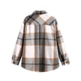 thumbnail image 5 of Arshiner Girls Casual Flannel Plaid Jackets Button Down Long Sleeve Shirts Blouses Tops with Pockets Outfits, 5 of 9
