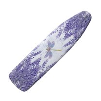 HELLHERO Installation 15x54 Ironing Board Cover - Lavender Dragonfly, Elastic Edge, Applicable Standard Size Iron Board Cover, Setup for Effortless Ironing Experience
