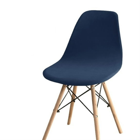 Soft Velvet Shell Chair Cover Solid Color Elastic Bar Chair Slipcover Armless Washable Chair Seat Cover For Hotel