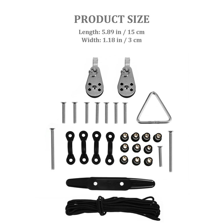 BESPORTBLE 2 Sets Kayak Accessories Fishing Kit Boat Anchor Kit Fishing  Accessories Tie Down Supply Anchor Accessories for Kayak Canoe Anchor  Trolley
