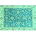 thumbnail image 1 of Ahgly Company Indoor Rectangle Oriental Turquoise Blue Traditional Area Rugs, 8' x 10', 1 of 4