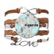 thumbnail image 1 of Una foca encantadora. Pulsera de cuero Negro trenzado pulsera de cuerda de amor Unbranded M, 1 of 3