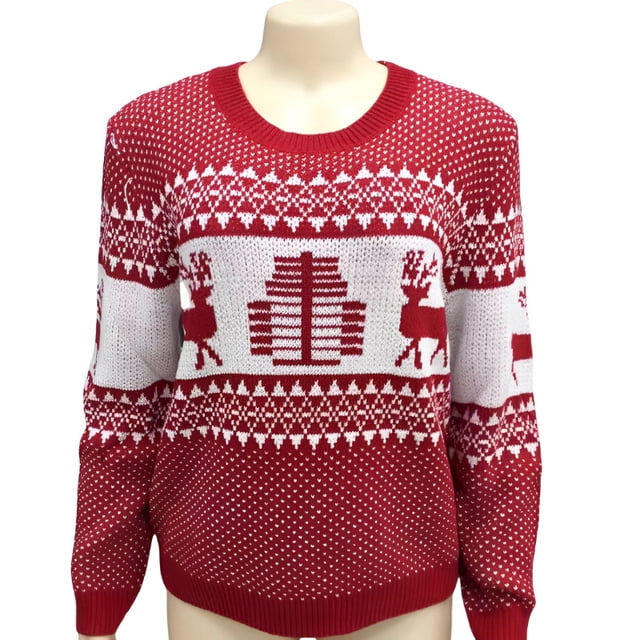 Suéter navideño informal de jacquard para mujer, estilo holgado, otoño e invierno, suéter de punto europeo y americano para mujer