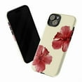 thumbnail image 3 of Red Hibiscus Floral Phone Case, Tropical Flower Design Cover for iPhone 17 16 15 14 13 12 11 Pro Max Plus Mini Protective Case, 3 of 6