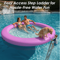 thumbnail image 2 of Mvpipi Water Hammock Inflatable Sunchill Ring with Mesh Design, Heavy Duty Inflatable Platform for Ocean, Lake & Swimming Pool, 10FT, 2 of 8