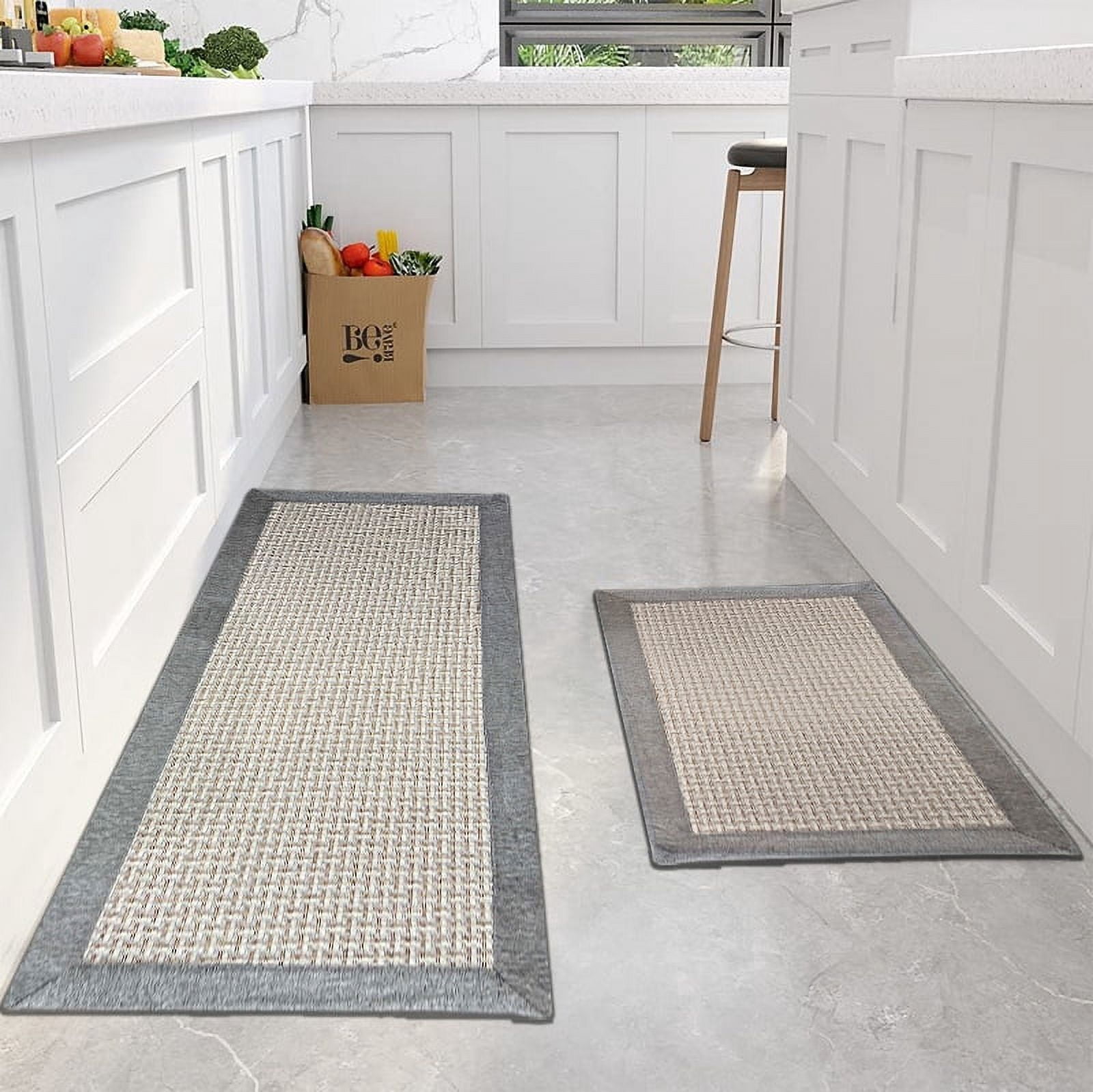 Namzi Bathroom Rug Mat , Non-Slip Plush Shaggy Bath Carpet, Machine Wash Dry, Bath Mats for Bathroom Floor, Tub and Shower, Bathroom Runner Bathmat Accessories Decor 19*47inch(Grey)