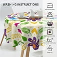 thumbnail image 6 of Colorful Mexican Floral Mexican Pattern Round Tablecloth Waterproof Wipeable Tablecloth Cover Home Restaurant Kitchen Picnic Party Decoration 60 Inch Circular Tablecloth for 20-47 Inch, 6 of 6